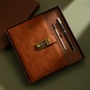 Vintage A5 Notebook PU Covered Diary with 3-digit Lock Notepad