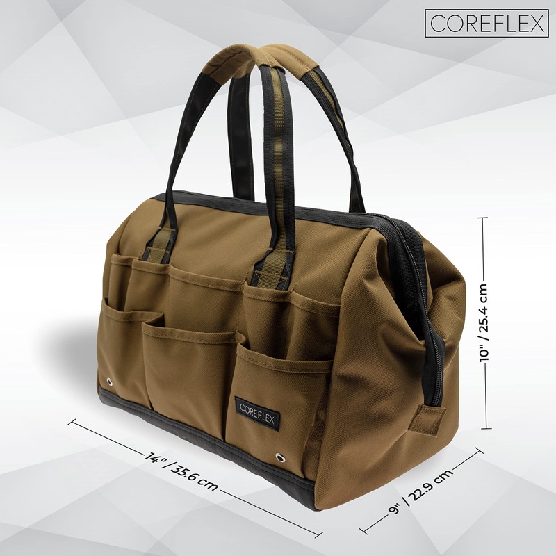 Coreflex 14inch Wide-Mouth Tool Bag, Multiple Purpose - for Plumbers,