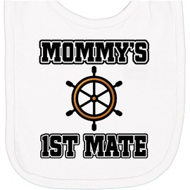 inktastic Mommy 1st Mate Sailing Outfit Newborn Bib White 3a46b