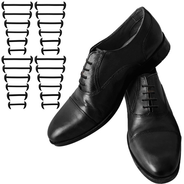 Wavwavw 2 Pairs No Tie Elastic Shoe Laces for Men