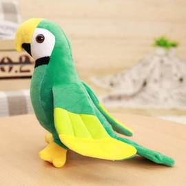 NUOBESTY Parrot Stuffed Toy Lifelike Parrot Plush Toy Plush Parrot Fluffy Bird Stuffed Toy for Children Decoration Green M