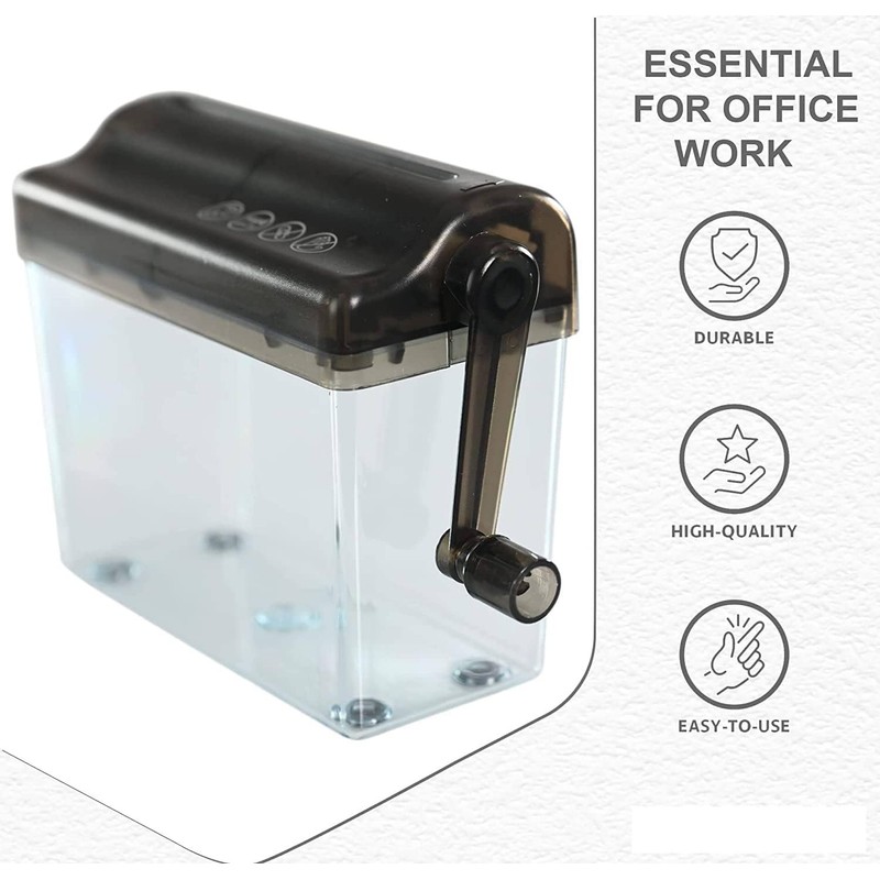 Manual Shredder, A6 Hand Crank Portable Mini Paper Cutting Tool