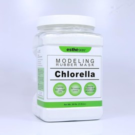 estheSKIN No.112 Chlorella Peel Off Type Modeling Rubber Mask Powder, Jar with Measuring Spoon, For Facial Skin Care, 850g (30oz)