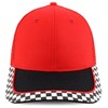 Armycrew Racing Checkered Flag Pattern Mesh Back Cap Fits XS