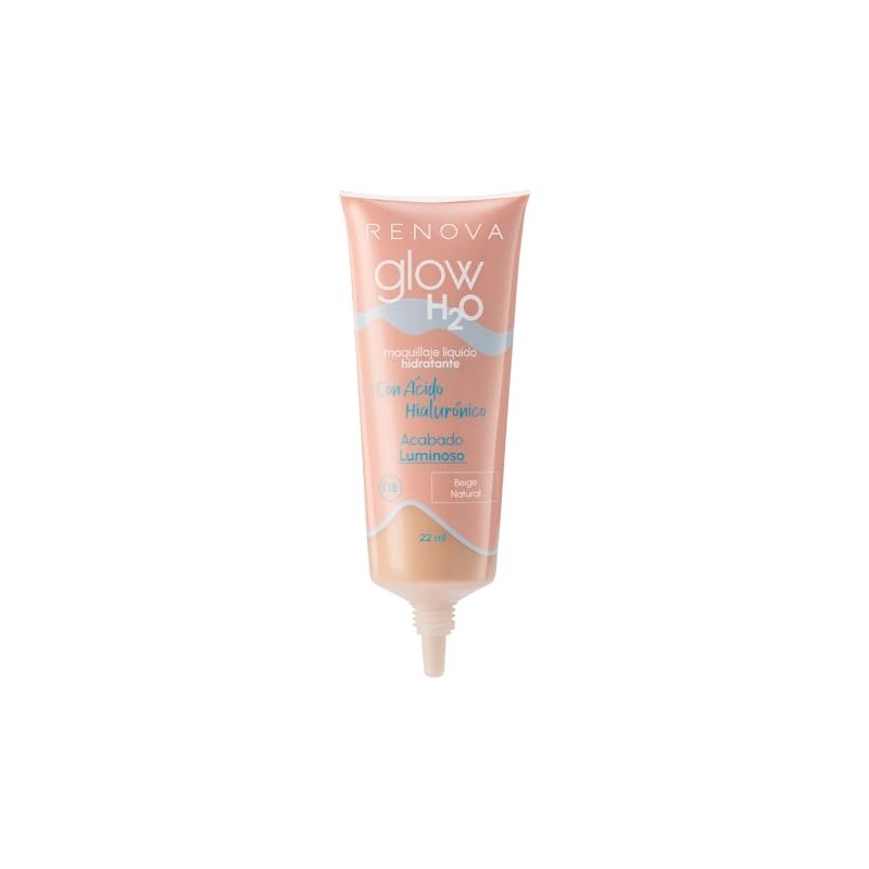 Renova Base De Maquillaje Liquida Glow H2o Ácido Hialurónico FPS18