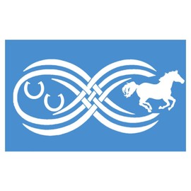 EZ-STIK Tribal Horse Running Infinity stickerI812 8.5 inch Wide Decal