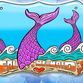 Rum Soaked Mermaid Metal Plate - Color: Real Mermaid