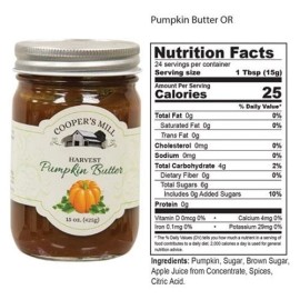 CWI Gifts Pumpkin Butter, 15oz Jar