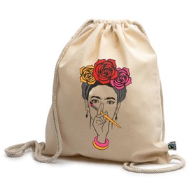 rainUP Frida Cotton Drawstring Backpack, painter