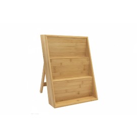 Coin and Coins - Spice Rack Organizer for Cabinet, Tiered Spice Rack Countertop, Drawer, Standing/Laid Down Option, Bamboo, 11,6 x15