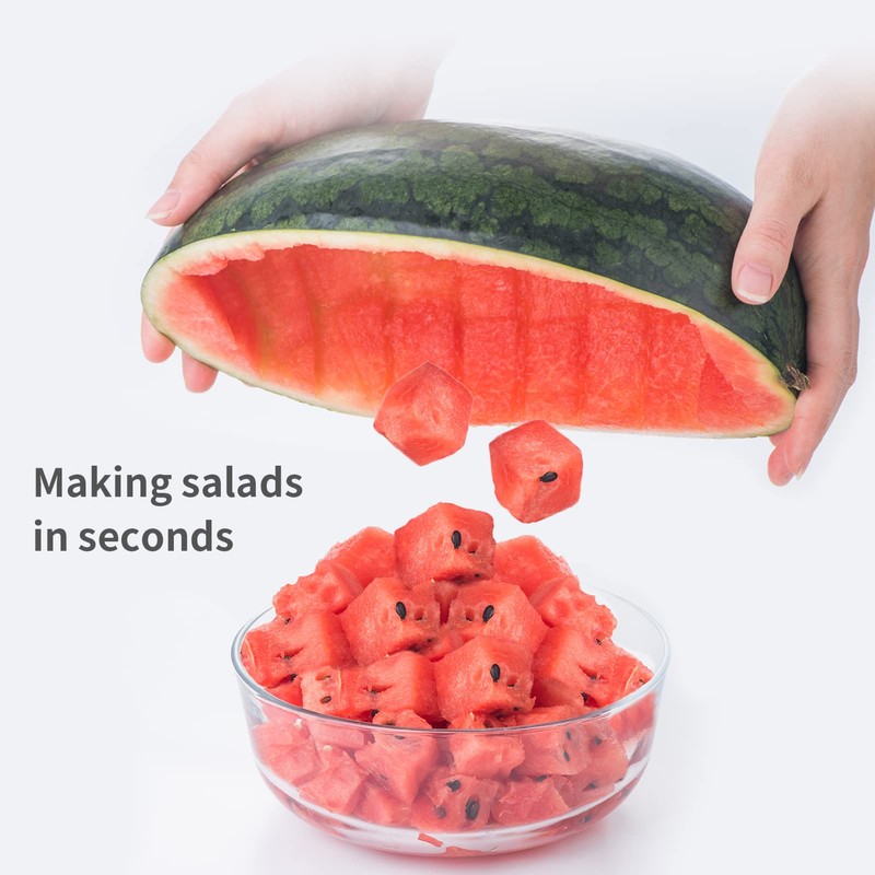 Choxila [Good Grip] Watermelon Cutter Slicer Stainless Steel,Cube Cutter Corer