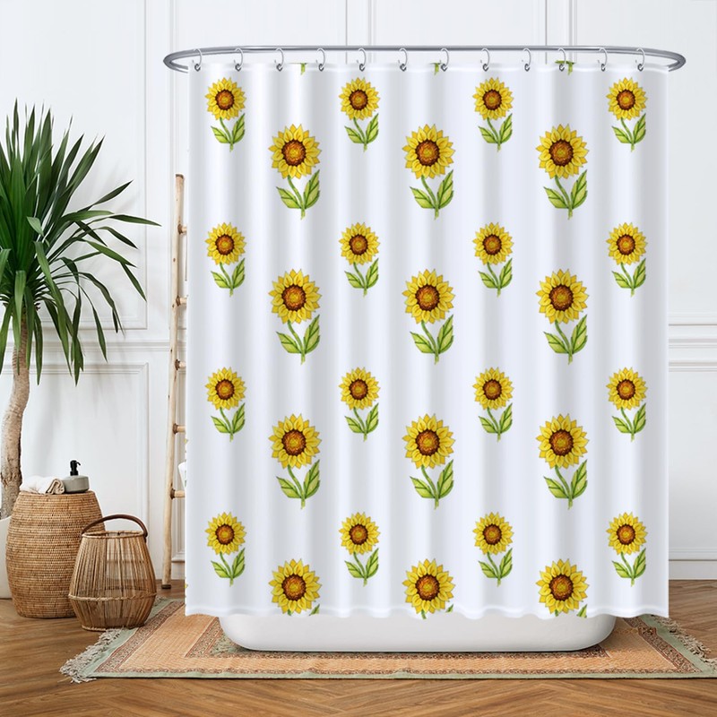 Ulticool Shower Curtain - Sunflower Sun Nature Happy - 180