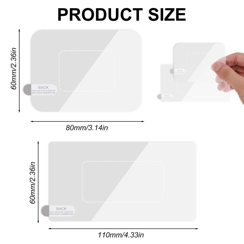 8 Pcs Windshield Electrostatic Sticker, Windshield Sticker Static Cling Window