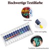Altaroo Textile Paint, Machine Washable, 12 Colours, 12 ml Each,