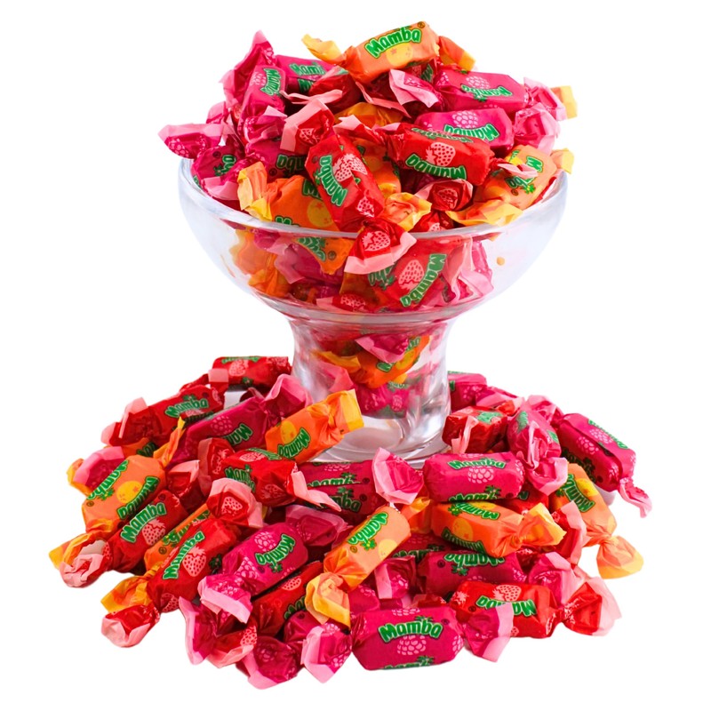 Assorted Mamba Candy Bulk Fruit Chews - Juicy Strawberry, Raspberry,