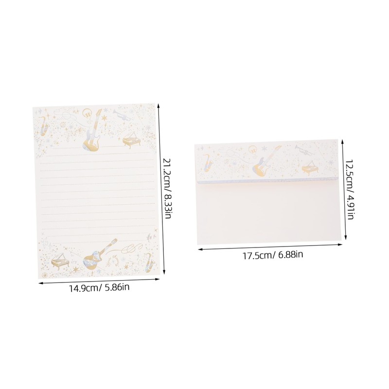 Operitacx 1 Set Gold-Plated Writing Paper Delicate Wedding Envelopes Envelopes