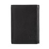 DUDU Men's Leather Trifold Wallet with Inner Window Tri-Fold, Vertical
