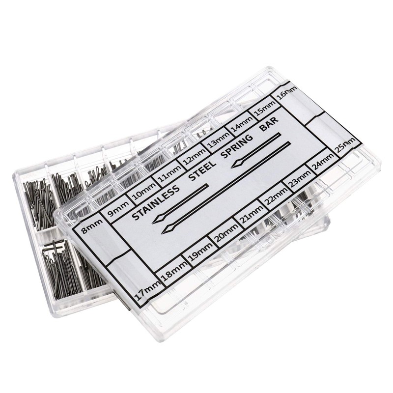 360Pcs 8-25mm Watch Band Bracelet Strap Link Slit Pin Spring