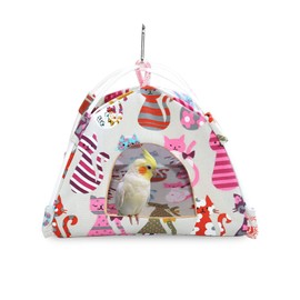 FEimaX Hamaca colgante para casa de nido de pájaros, jaula de pinzón, tienda de campaña para loros pequeños y medianos, periquitos, agolpes grises africanos, cacatúas