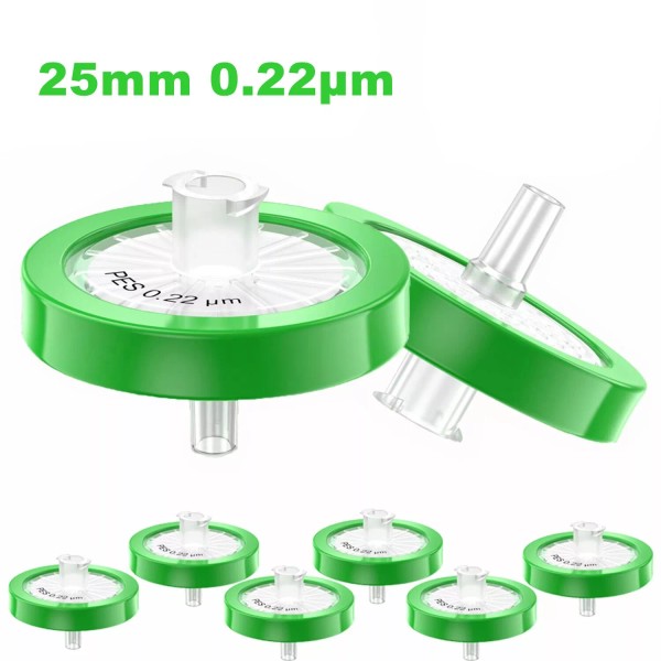 Membrane Solutions 300PCS HPLC Non-sterile PES Syringe Filter 25mm 0.22μm