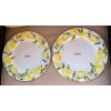 Mikasa Set of 2 Yellow/White Mikasa China LEMONS 11” Dinner
