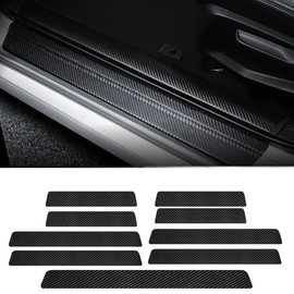 Car Door Sill Protector Compatible with Nissan Rogue 2025-2008 Custom Fit S SV SL Prime - Custom Fit Anti-Scratch Carbon Fiber Threshold Protection Sticker, Trunk & Door Entry Edge Guard (9pcs)