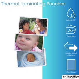 1InTheOffice Bolsas de laminación térmica de 4 x 6, bolsa de laminación de fotos de 4 x 6, 5 mm de grosor, paquete de 50