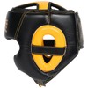 Benlee Brockton Leather Headguard Black/Yellow L/XL
