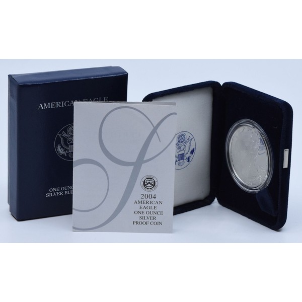 U.S. Mint 2004-W $1 American Proof Silver Eagle in Original