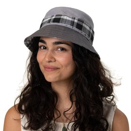 Lipodo Melova Fabric Hat, Cotton Hat, Women's Hat, Garden Hat, Made in Italy, Spring/Summer, charcoal