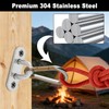 15-Pack 304 Stainless Steel Pad Eye Plate Hooks