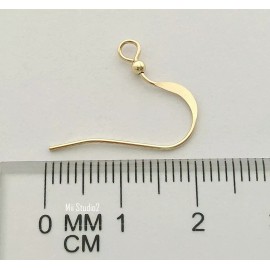 Unbranded 20pcs 14k gold filled 2mm bead  french hook earring ear wire yellow GF E12g-20