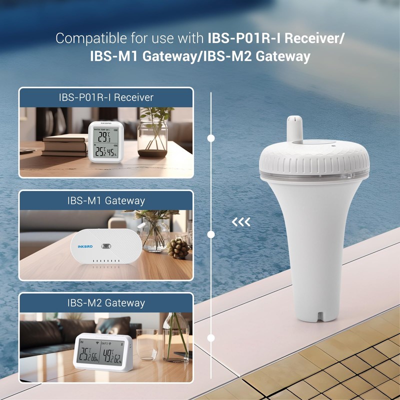 Inkbird IBS-P01R Wireless Pool Thermometer, Floating Thermometer (Sender)