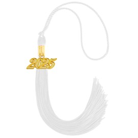 GRADFTY 2025 Tassel Graduation, White Graduation Tassel for Graduation Cap 2025,White 2025 Graduation Tassel