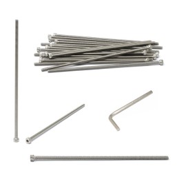 iexcell 20 Pcs M4 x 140mm Thread Pitch 0.7 mm Stainless Steel 304 Hex Socket Head Cap Screws Bolts Kit