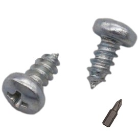 SKIR'CO (Pack of 100) Zinc Plated Steel 2.9 x 6.5mm Self Tapping Screws DIN 7981C Pan Head Screws PH Head
