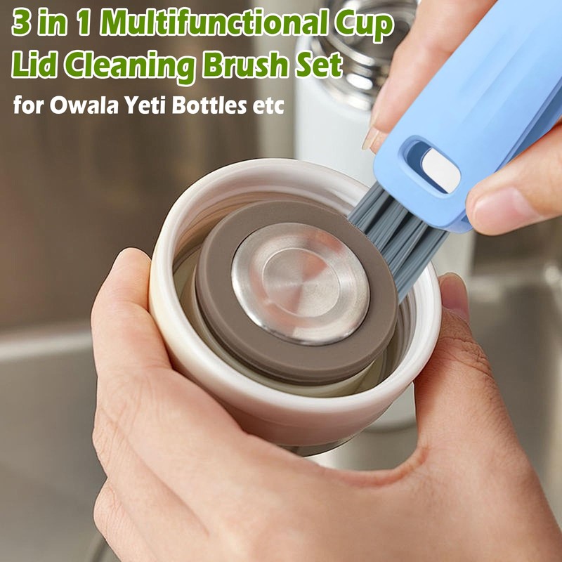 6 Pack 3 in 1 Cup Lid Gap Cleaning Brush