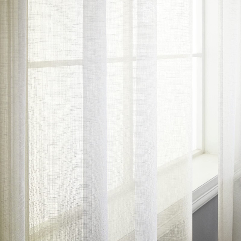 Cortinas semitransparentes de color marfil de 42 x 63 pulgadas