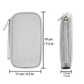 Ruyosn Cable Bag Organiser Travel Waterproof Small Bag Organiser Electronic Bag Electric Organiser Cable Bag Electronics Accessories Organiser Cable Grey