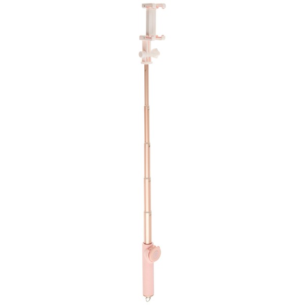 Elecom P-SSBPN Selfie Stick, Bluetooth, With Remote Control, Pink