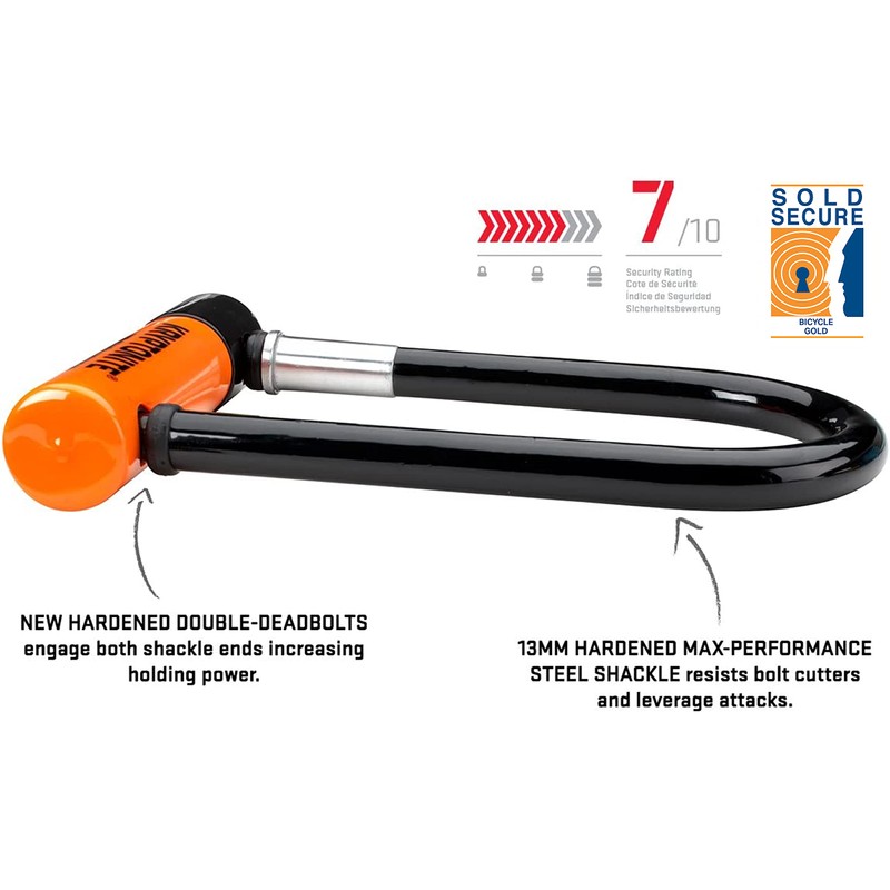 Kryptonite Evolution Mini-7 Bike U-Lock with Cable, Heavy Duty Anti-Theft