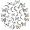 Transparent Butterfly Stickers, Obujopal 30Pcs Flower Moon Stickers for Scrapbooking