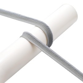 YRCLASYTRIM 0.39inch Twisted Lip Cord Trim，27Yards Polyester Braided Lip Cord Trim for DIY Handmade Carfts Home Curtain Decor，11Colour (Light Gray)