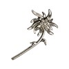 Alpenflüstern Costume Brooch Rhinestone Edelweiss Clear API060, Gemstone, Without Stone