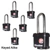 Master Lock (6) Keyed Alike Padlocks w/Thermoplastic Coating and 2"(51mm)
