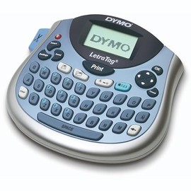 DYMO LetraTag - Paquete de impresora portátil 100T, portátil, teclado QWERTY, incluye etiquetas negras sobre blancas de 13 pies y etiquetas negras sob