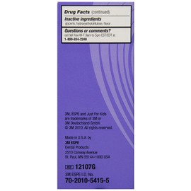 3M ESPE 12107G Just for Kids 0.4% Stannous Fluoride Brush On Gel Refill, Grape Flavor, 4.3 oz. Bottle