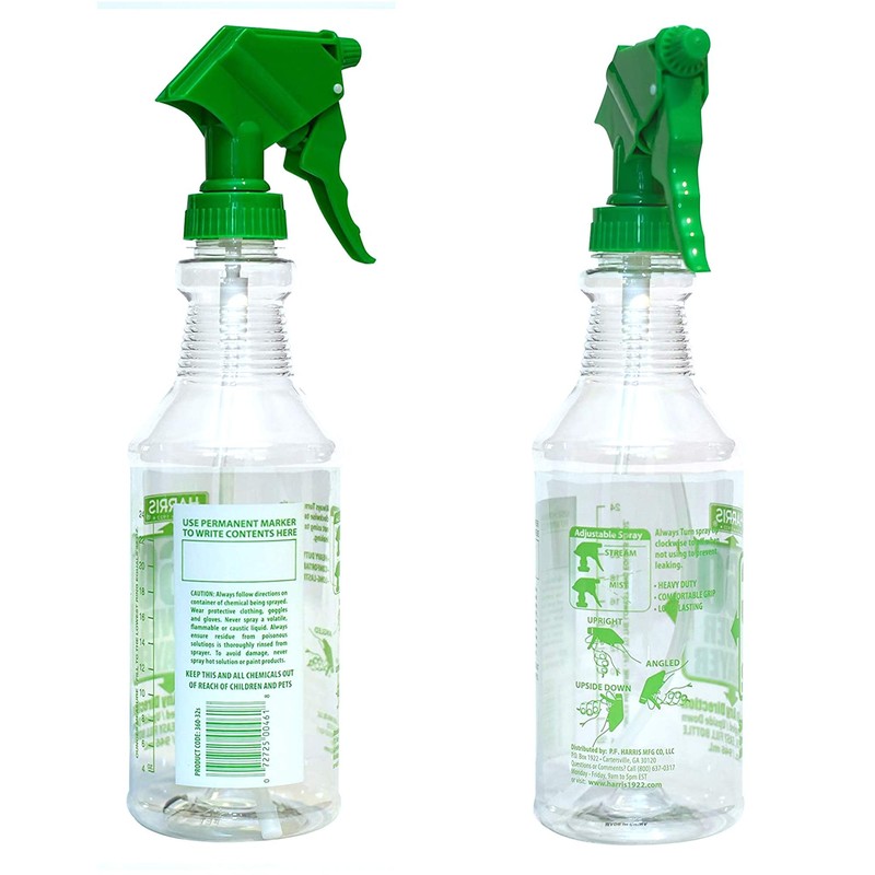 HARRIS Professional Wide Mouth 32oz Empty Spray Bottles for Cleaning