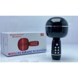 Portable Karaoke Microphone Bluetooth Wireless Speaker with Echo Effect for Universal Cell Phone and Bluetooth DeviceMaterial: Aluminum-magnesium alloy shell, high-density sound components, Feature: Universal device compatibility, echo effect, long batte