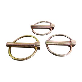 Linchpin, 3-Point Hitch Pins, Secure Axles, Replace R-Clips, Quick-Release, by Tech Team (1/4" Dia x 1 1/2” Long)